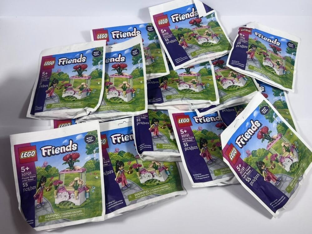 LEGO 30721 Friends Flower Stand with Roses 55 Pieces Each LOT OF 14 SEALED BAGS